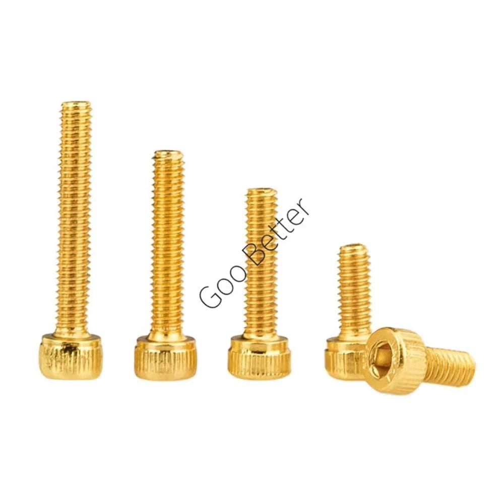 Titanium‑Coated Socket Head Cap Screws – Carbon Steel, M2 to M5, Fully Threaded