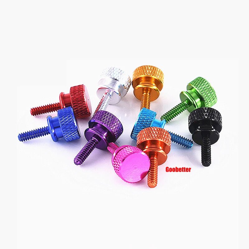 6 - 32 Colored Knurled Thumb Screws – Aluminum PC Case Hand Screws - HomeDIYer