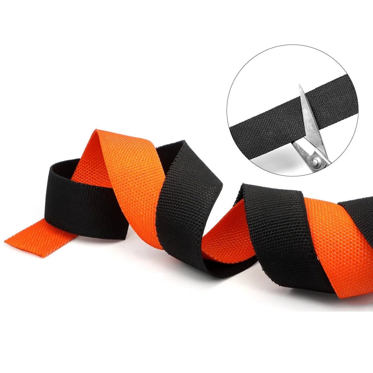 PET Woven Expandable Braided Sleeving — Black & Orange, 4mm–100mm ID, 1m / 5m - HomeDIYer