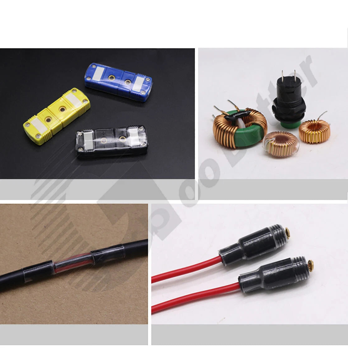 Heat Shrink Tubing 2:1 Polyolefin — φ0.8mm to φ20mm, Black & Clear, 1m–50m