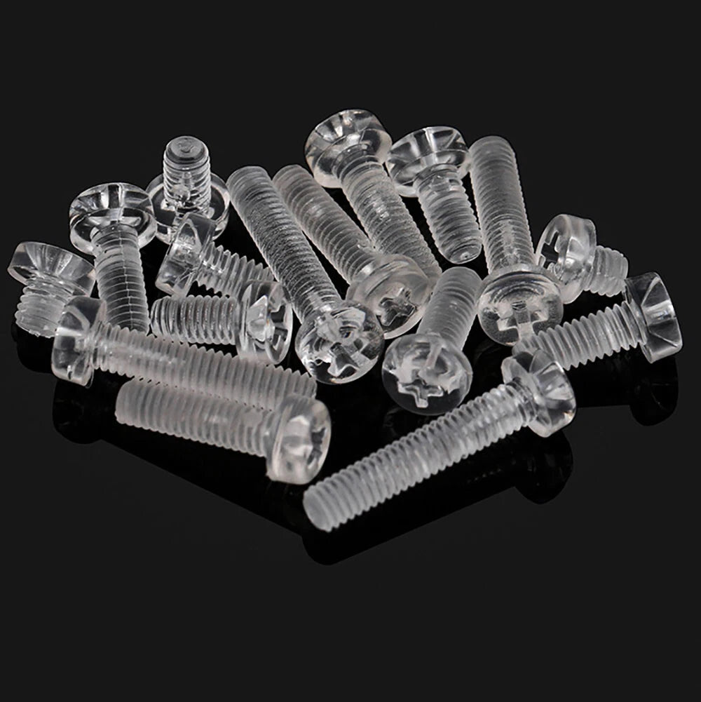 M2-M10 Clear Plastic Phillips Round/Pan Head Machine Screws Cross Screws Hex Nut