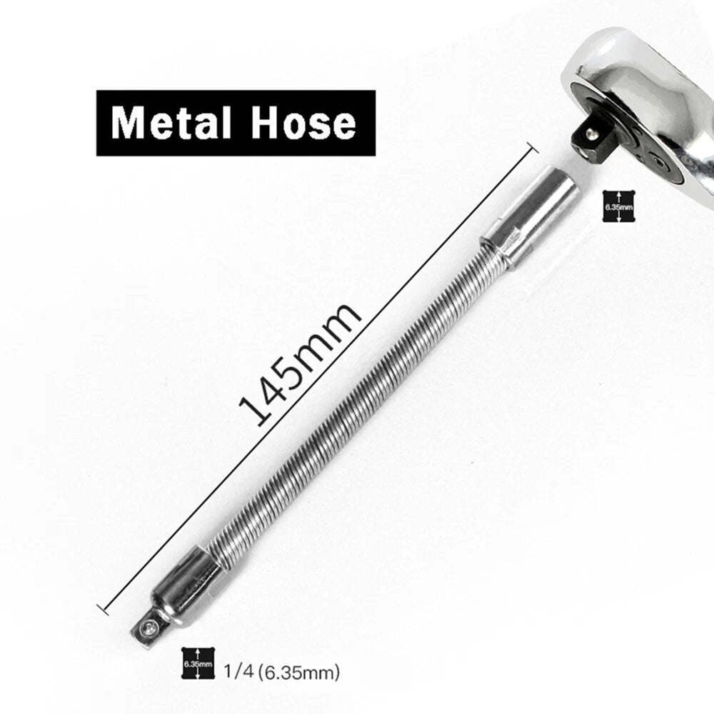 1/4 Drive Ratchet Wrench Socket Converter Head Universal Joint Extension Adapter