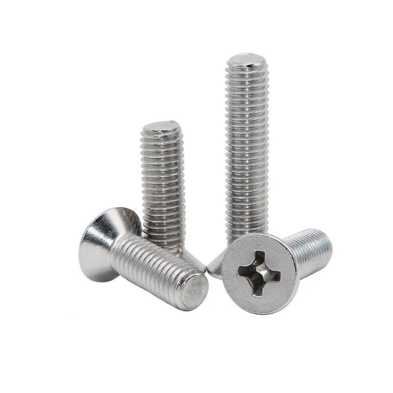 M1.6–M6 TA2 Titanium Pozi Countersunk Machine Screws – Pozidriv Drive, Fully Threaded (4–50mm)