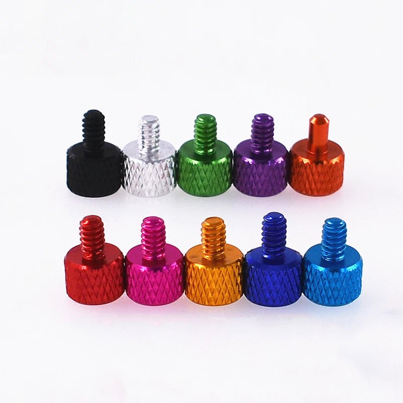 6 - 32 UNC Aluminium Knurled Thumb Screws – Anodised Hand Grip Knob Bolts (5–30mm Thread Lengths) - HomeDIYer
