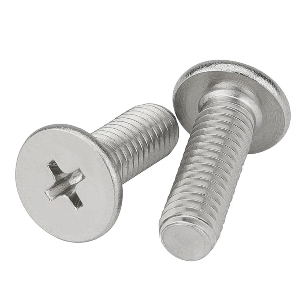 M2–M8 Phillips Flat Head Machine Screws – A2 Stainless Steel for Laptop & Notebook Repair (2–50mm Lengths)