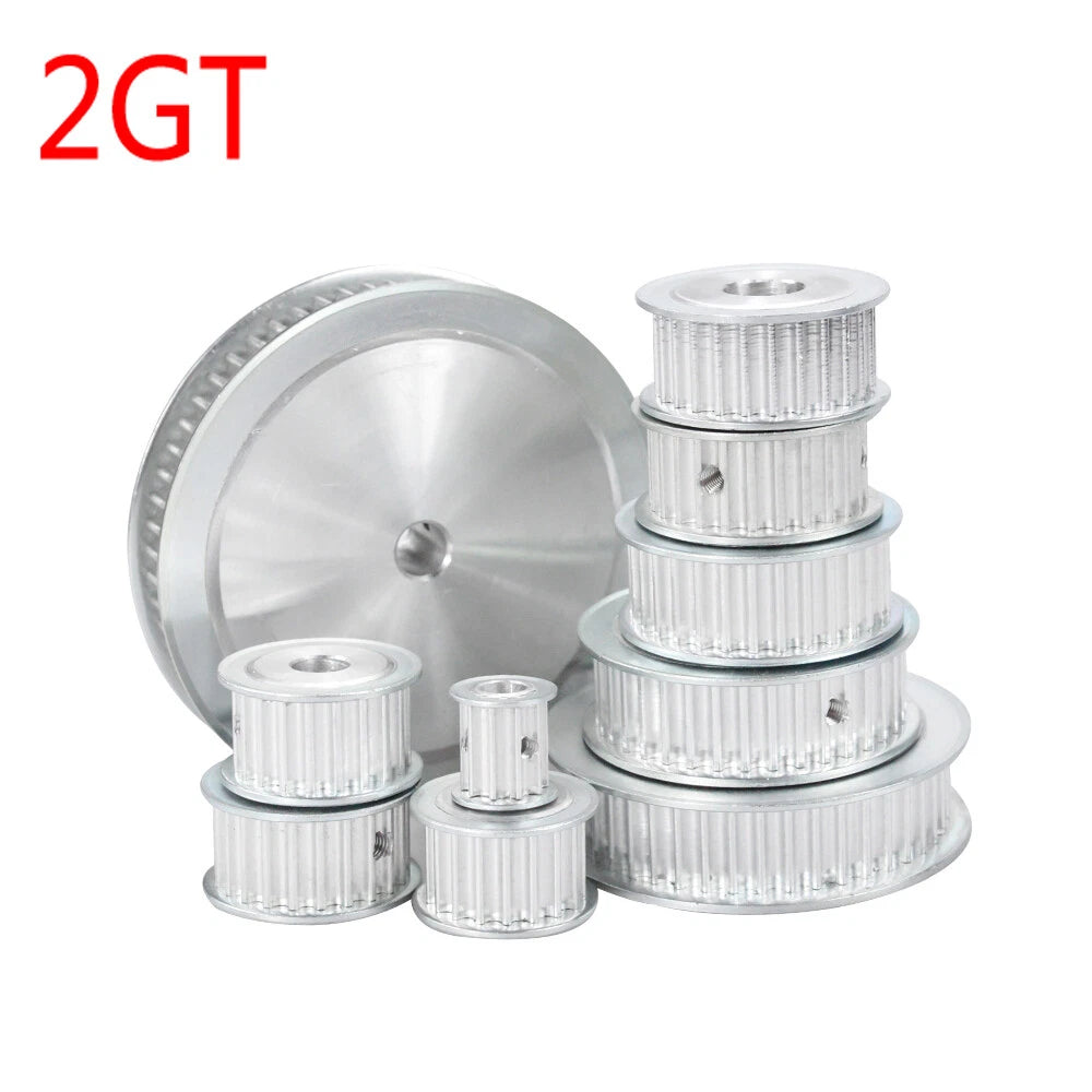 2GT 20-80T Timing Pulley Pitch 2mm Without Step AF-type Width 10mm For 3D Printe