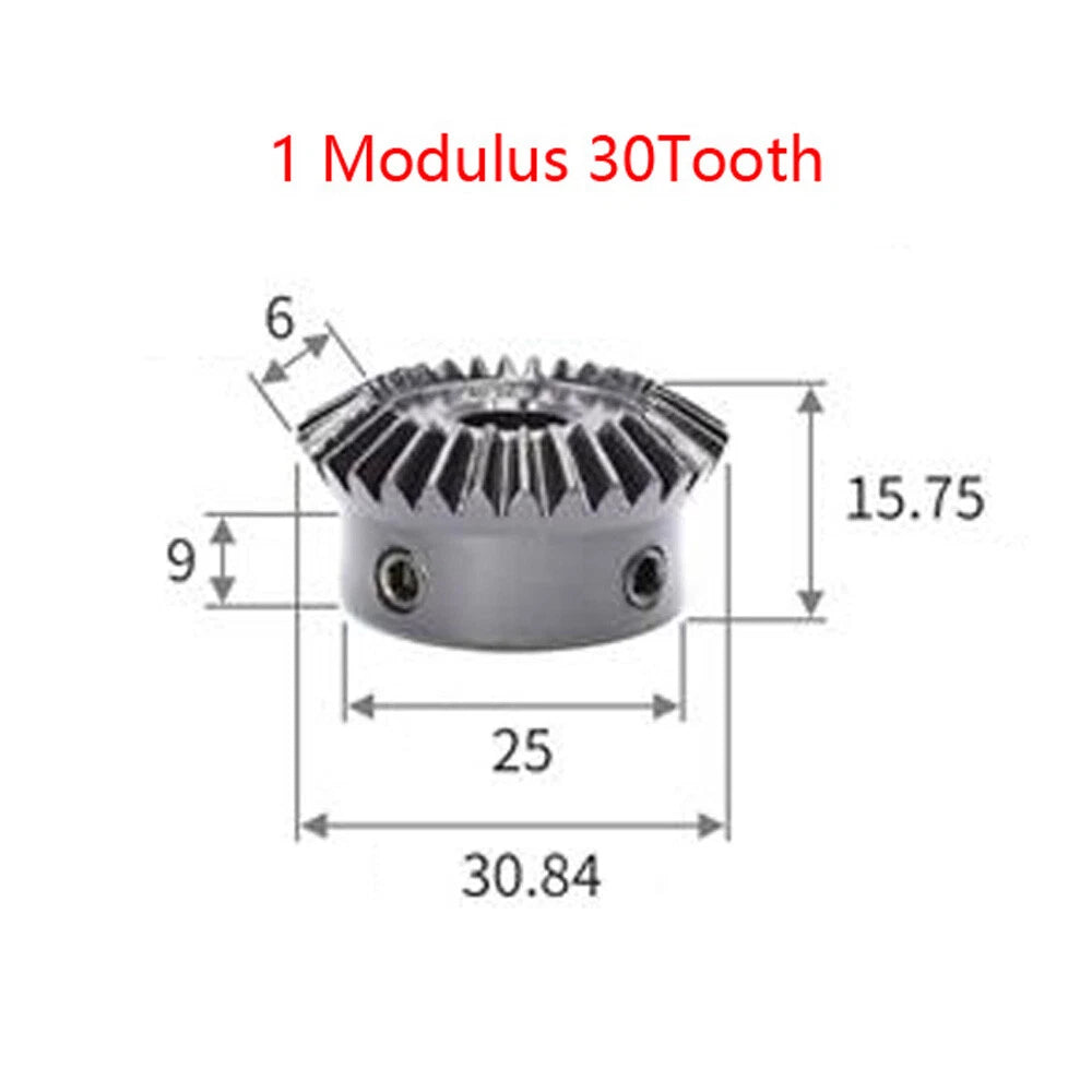 1 1.5 Modulus 20/30Tooth Bevel Gears 90° 1:1.5 Pairing Motor Transmission Gear