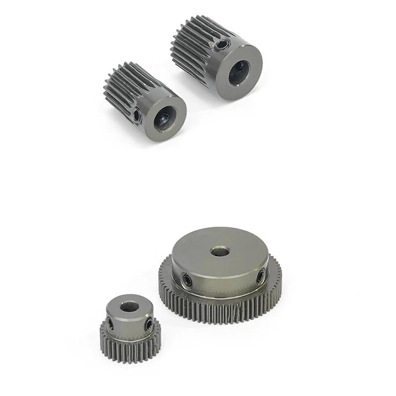 0.5 Mod 20-72 Teeth Rigid Aluminum Spur Gear Pinion Gear Motor Gear Bore 4-18mm