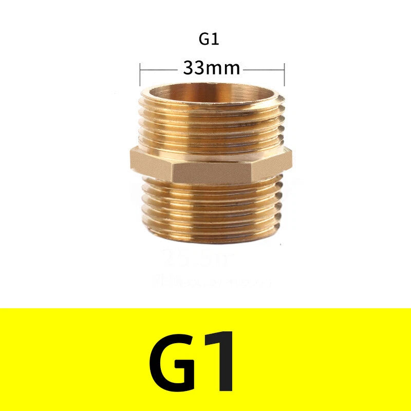Male to Male Brass Nipple Adapter — Equal & Reducer Sizes 1/8" to 1"