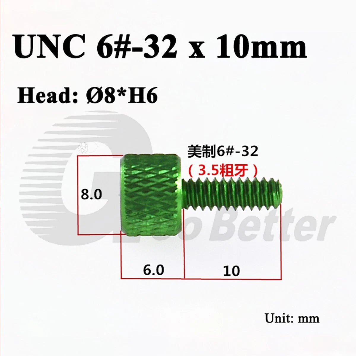 Knurled Thumb Screws UNC 6 - 32 — Aluminum Hand - Grip Knob Bolts, 10 Colors - HomeDIYer
