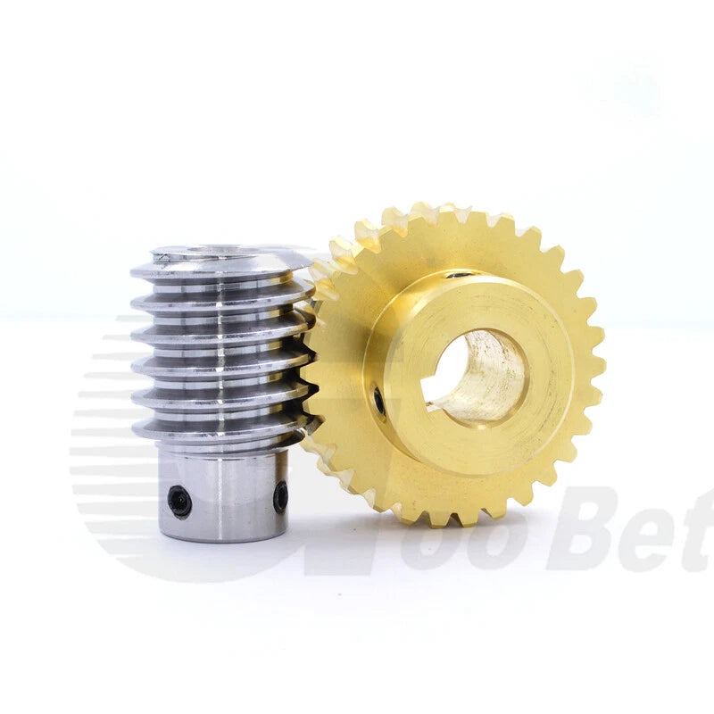 Module 1.5 Steel Worm Shaft, Brass Worm Gear Wheel 20/25/30/40 Tooth, Precision