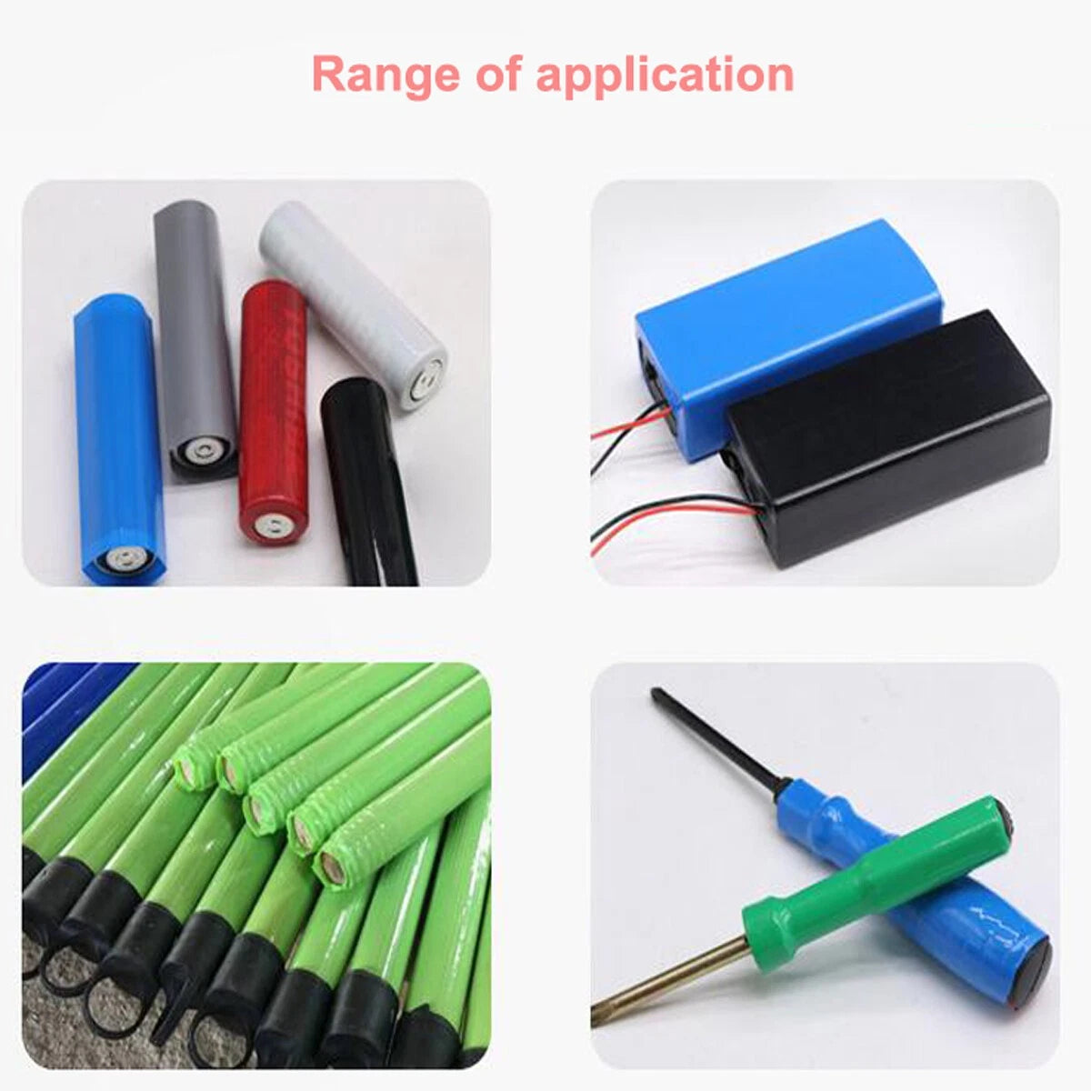 PVC Heat Shrink Tubing for RC Battery Packs — 7mm to 150mm, Multiple Colors