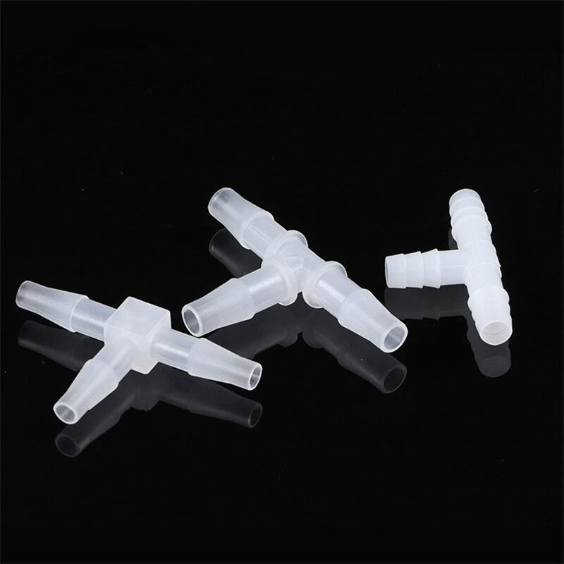Plastic T-Type Barb Reducing Hose Fitting | 3-Way Tube Connector 1.6mm–14mm