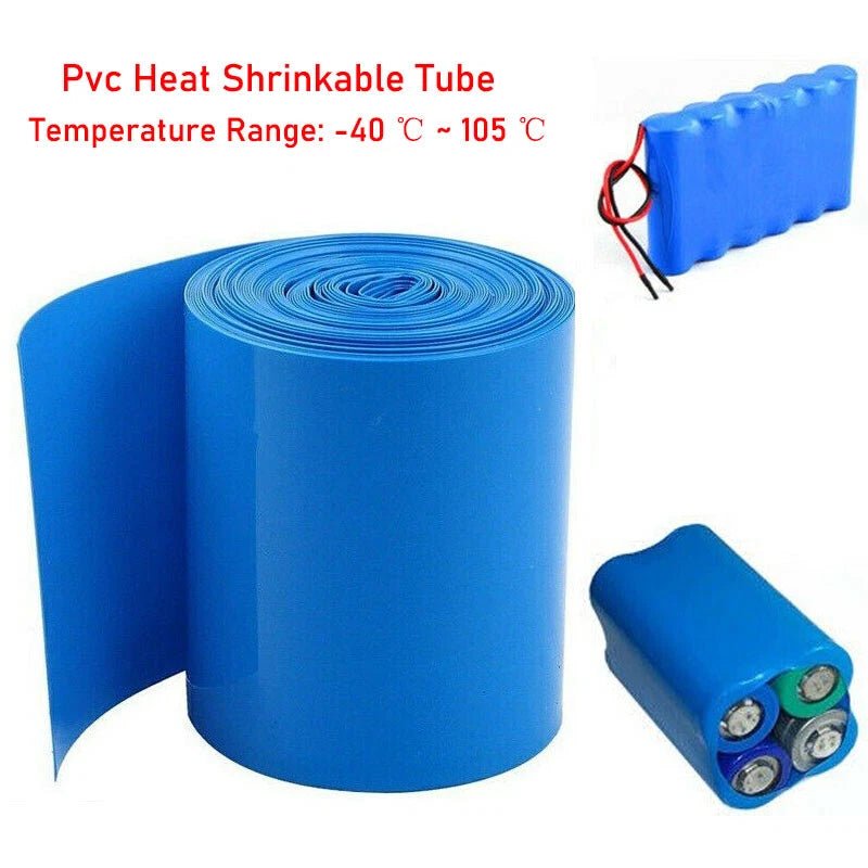 Blue PVC Heat Shrink Tubing for RC Battery Packs — LiPo, NiMH, NiCd | 7mm to 210mm - HomeDIYer