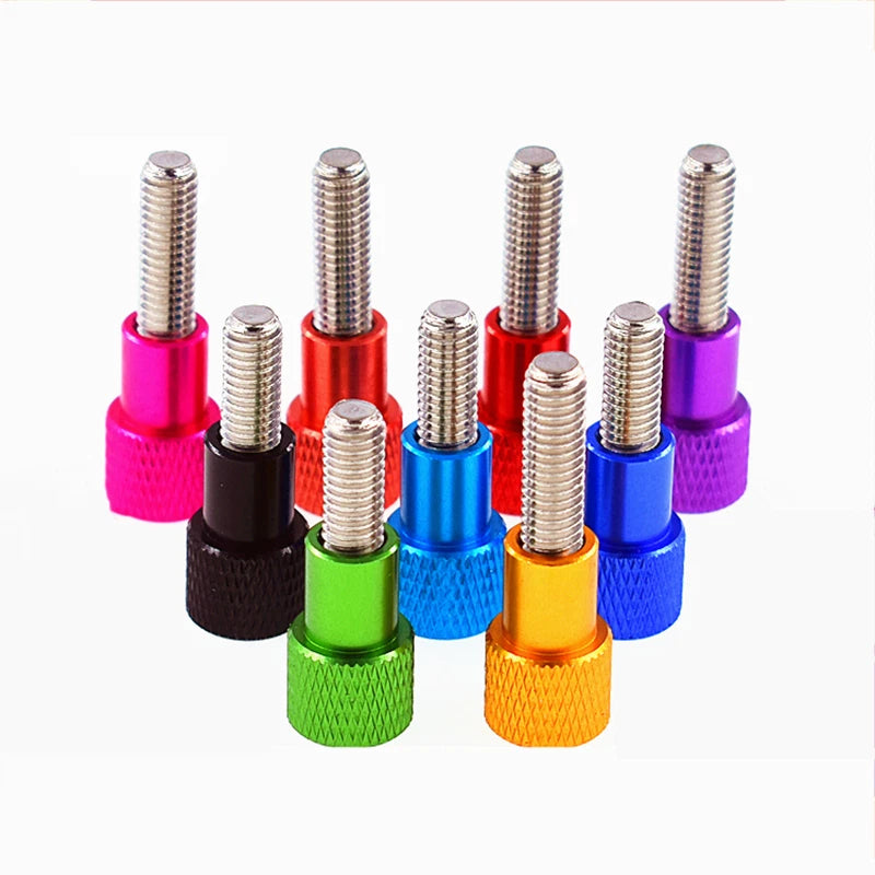 M5 Aluminum Alloy Knurled Thumb Screws Stainless Steel Hand Grip Length:6-100mm