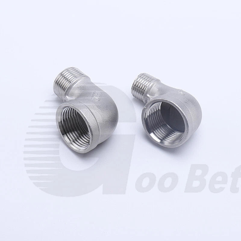 Stainless Steel Reducing 90° Elbow — BSP Male to Female Thread Pipe Fitting