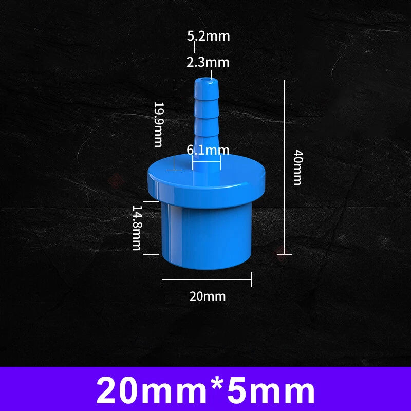 Blue Pagoda PVC Pipe Connector Fittings 20mm 25mm Adapter To Hose OD 5 8 10~20mm