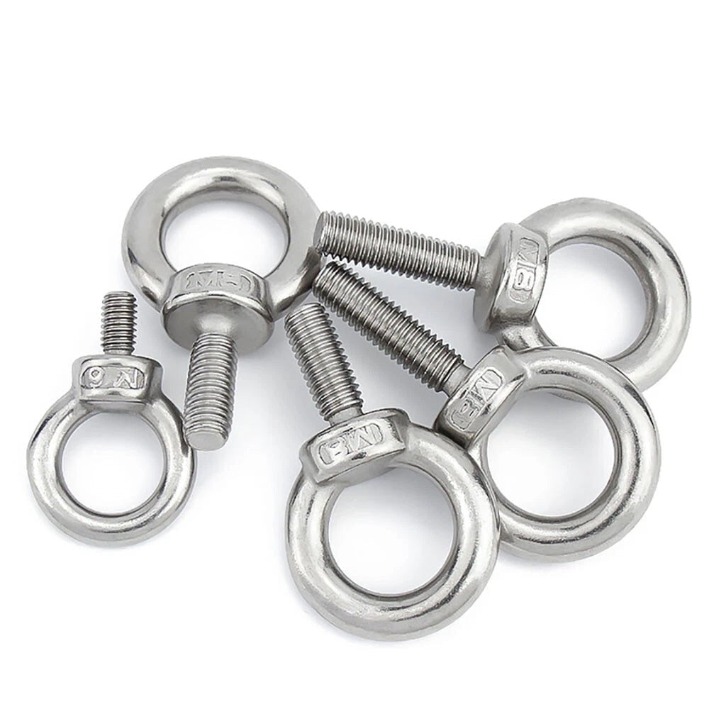 Lifting Eye Bolts A2 Stainless Steel Metric M3–M36 | Ring Screws for Rigging & Marine - HomeDIYer