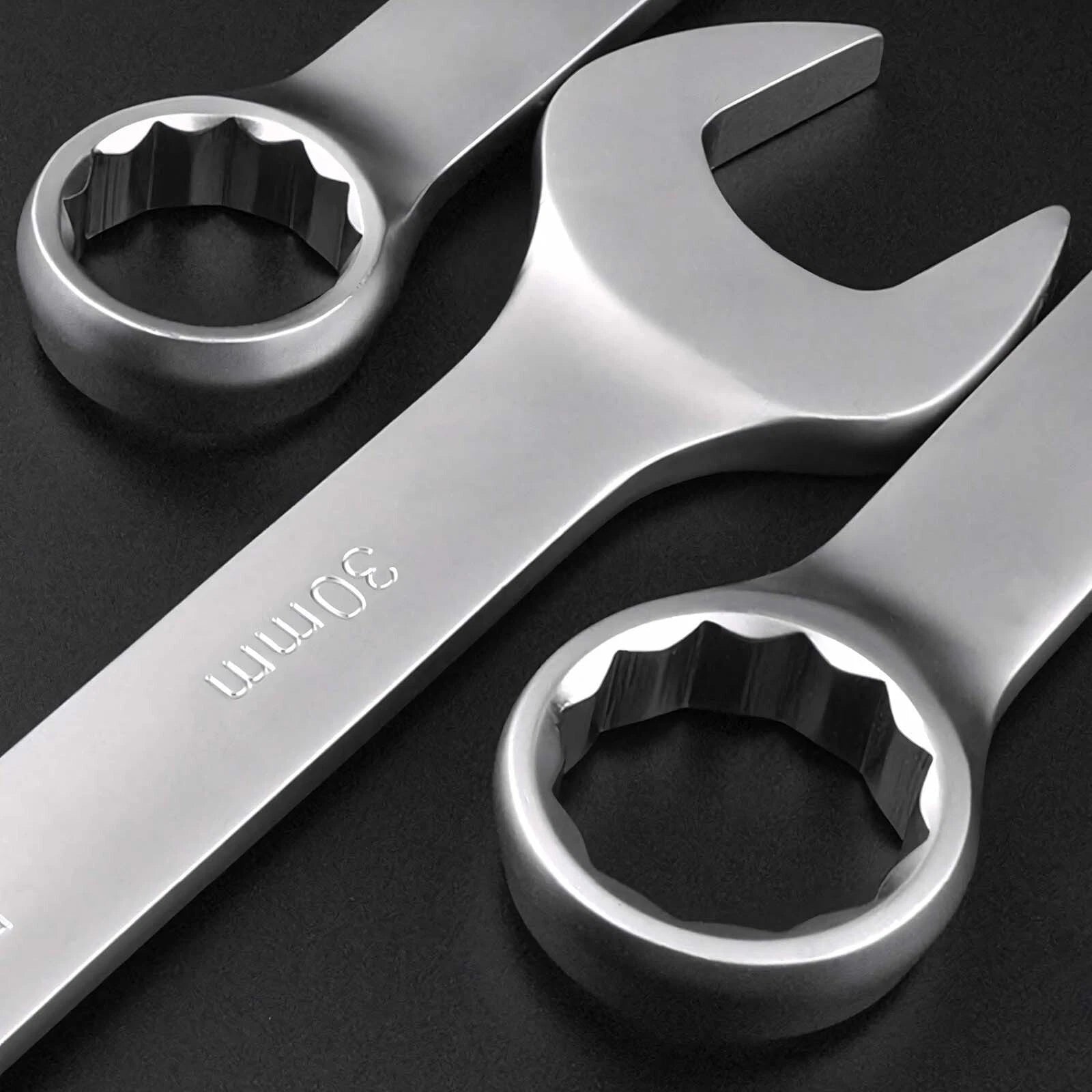 Matt Combination Wrench Set Ignition Spanner Steel Tools Metric SAE 6MM-50MM