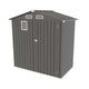 6x4 FT Metal Storage Shed Pitched Roof Skylight Window Lockable Door Gray