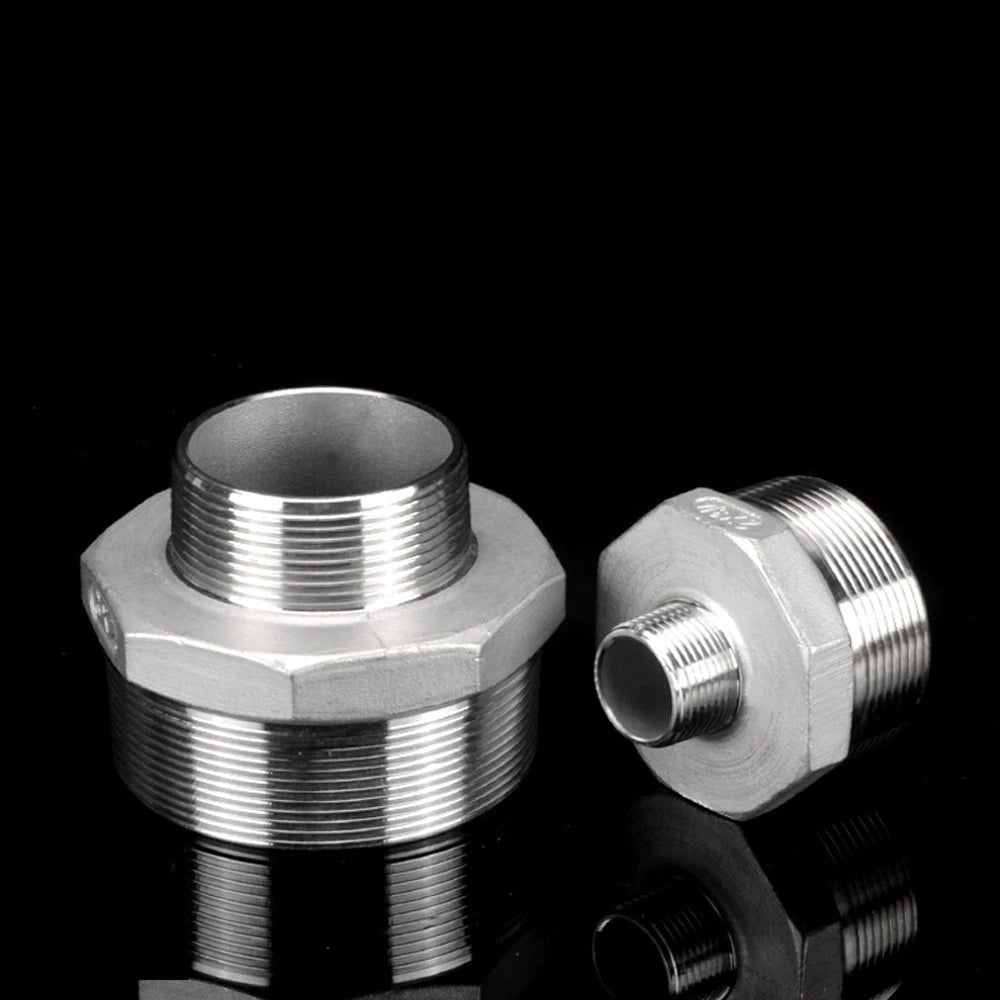 Stainless Steel Threaded Pipe Reducer Nipple — BSP Male to Male Fitting