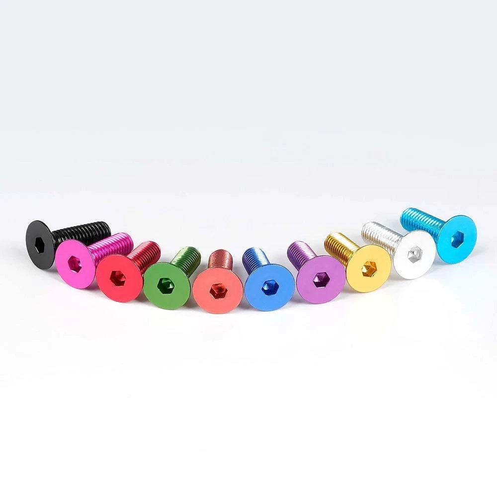 M3.5 / M4 Countersunk Hex Socket Screws — Anodized Aluminum Alloy, 10 Colors