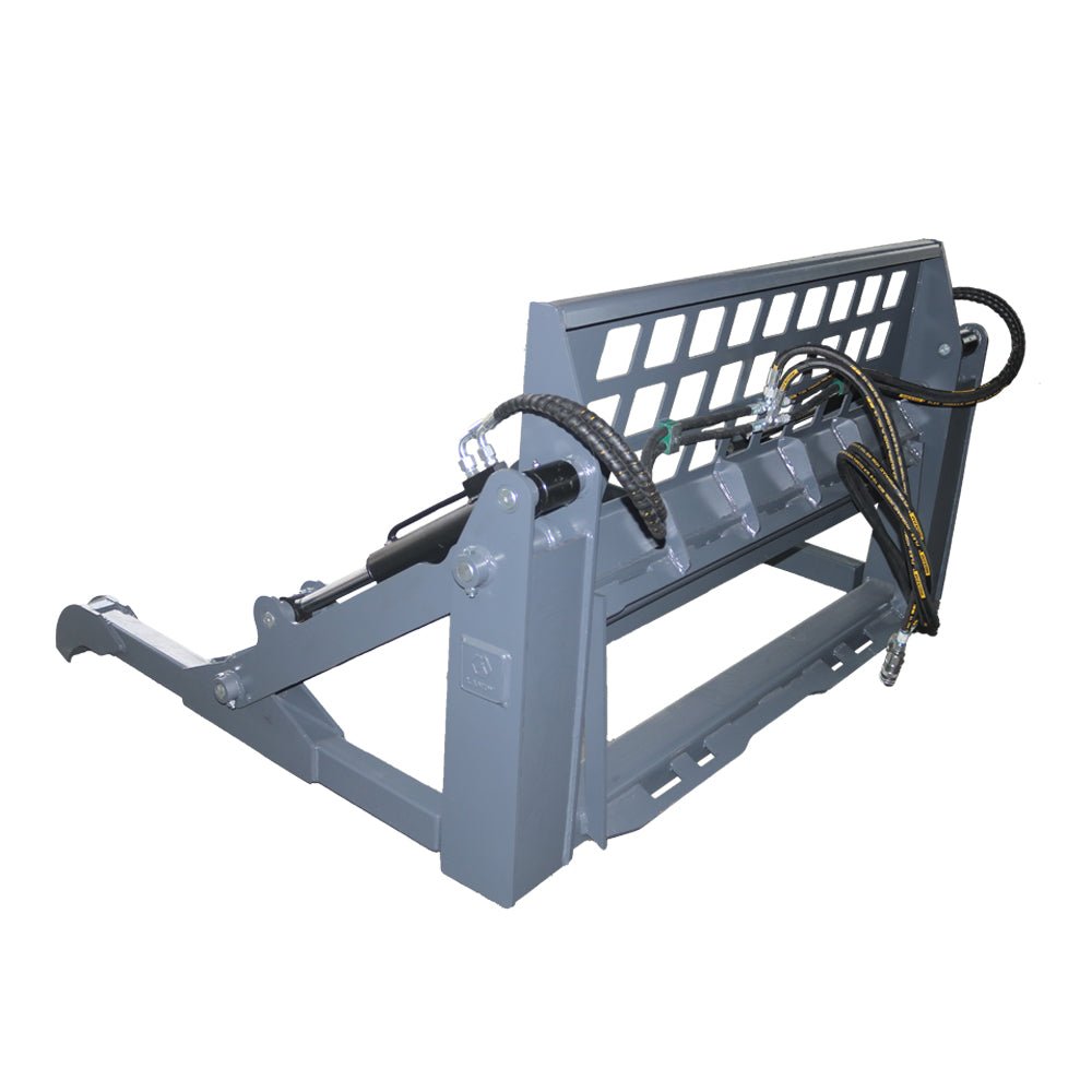 Skid Steer Two - Cylinder Pipe Pallet Fork Grapple - HomeDIYer