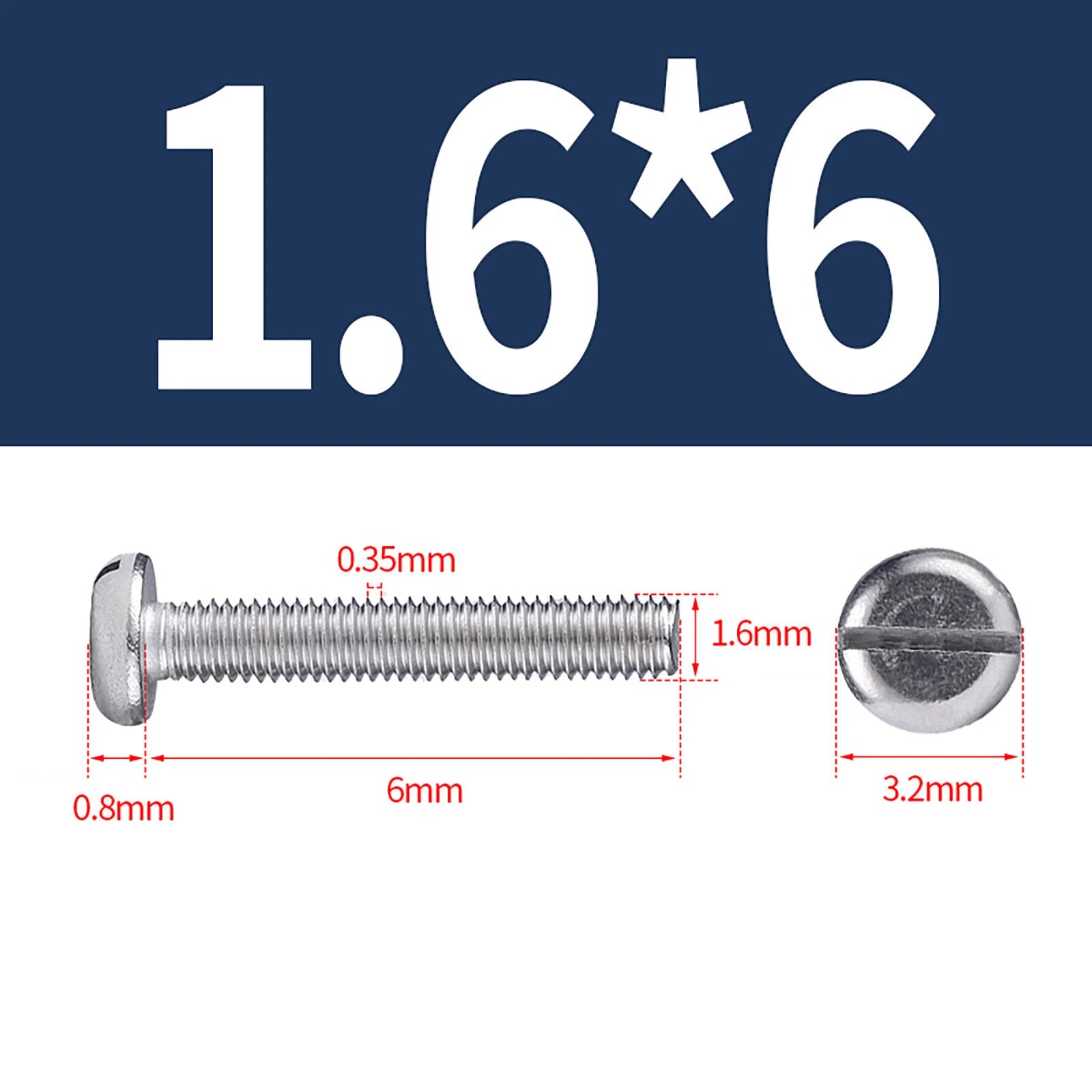 M1.6 to M10 Slotted Cheese Head Machine Screws | A2 Stainless Steel DIN 84
