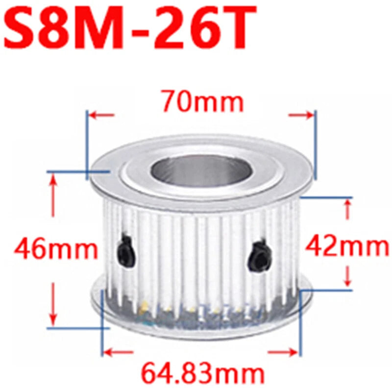 S8M Timing Belt Pulley 20T-40T Synchronous Wheel Sprocket For 40mm Width Belt