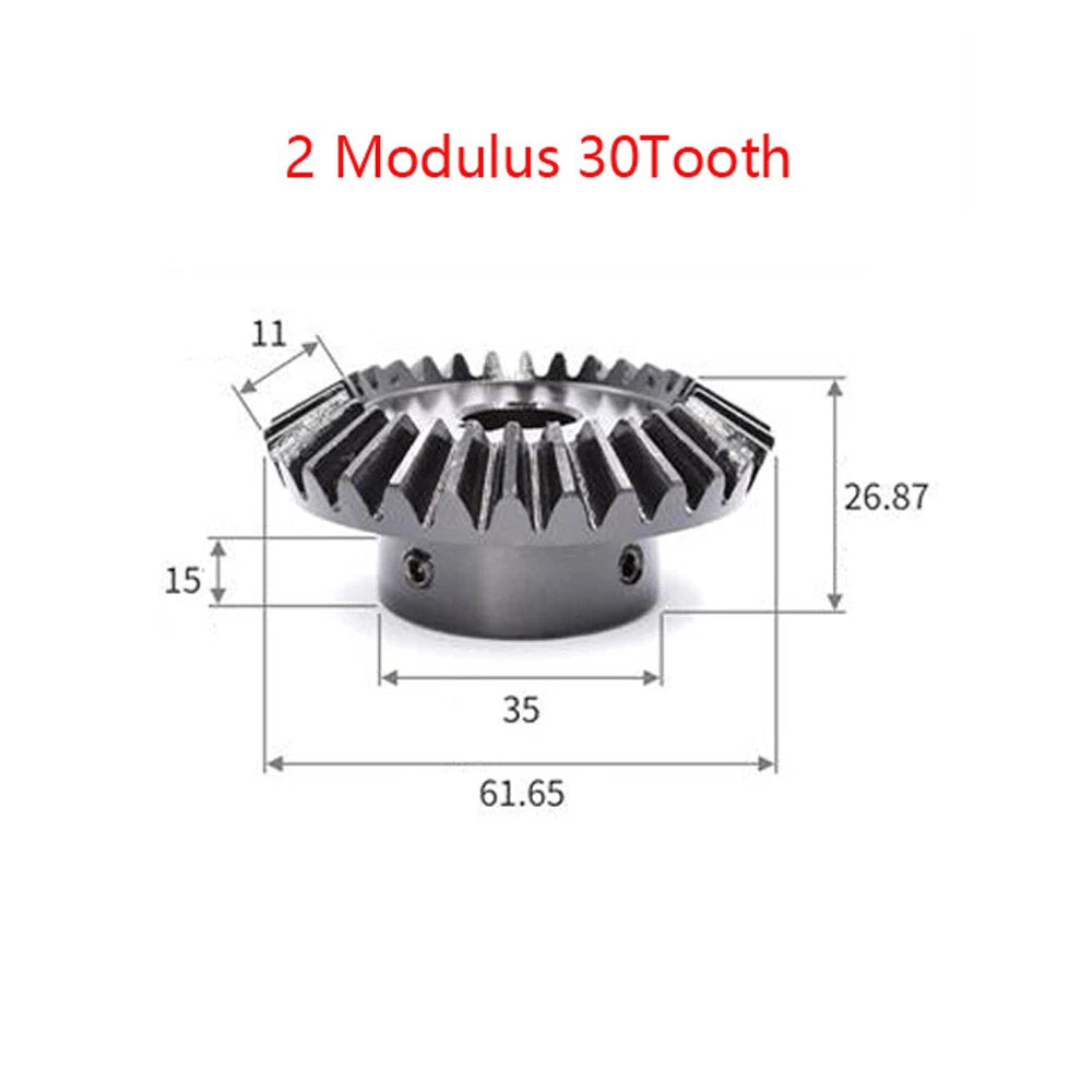 2/ 2.5 Modulus 20/30Tooth Bevel Gears 90° 1:1.5 Pairing With Keyway Motor Gear