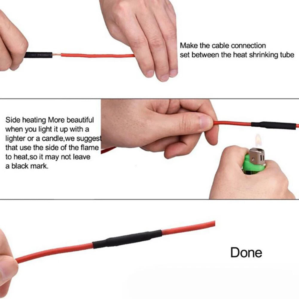 Heat Shrink Tube 2:1 Ratio – Electrical Wire Sleeving & Cable Insulation, All Sizes & Colors