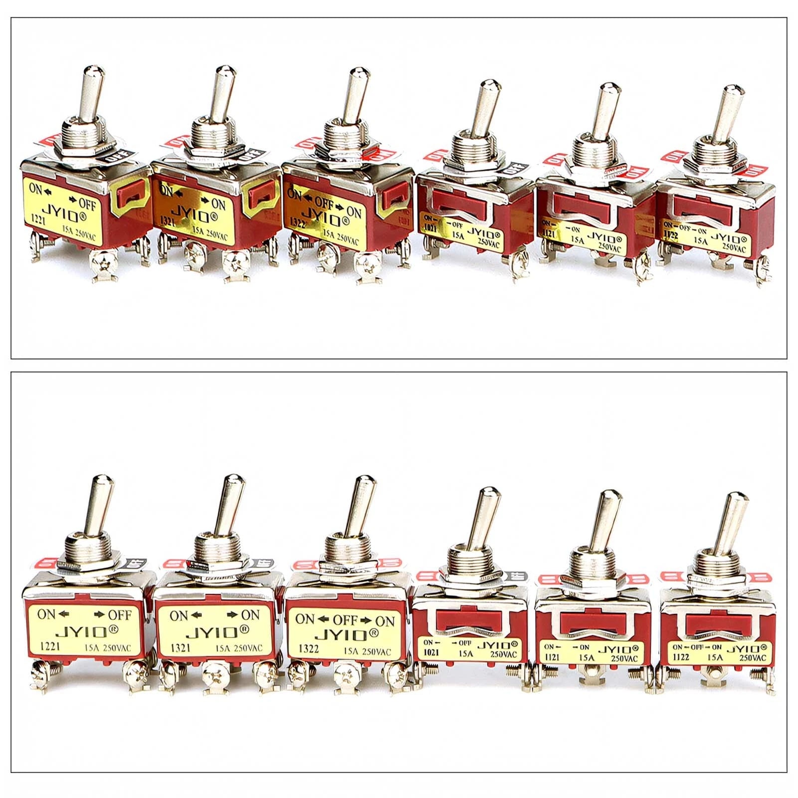 Waterproof Heavy Duty Toggle Switch ON-OFF / ON-OFF-ON | 2–6 Pin | 15A 250V