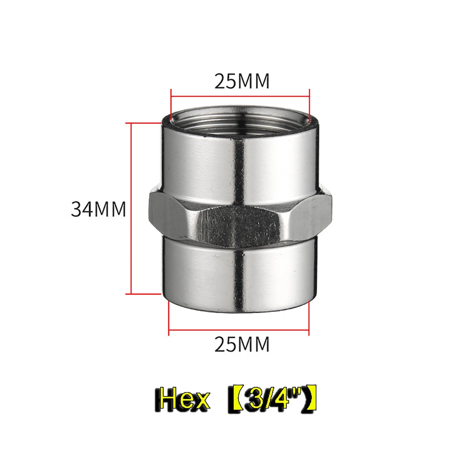 201 Stainless Steel Pipe Fittings — Female Socket Coupler Adapters (1/2", 3/4", 1")