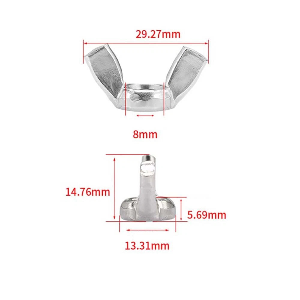 Wing Nuts M2 - M12 A2 A4 201 Stainless Steel Butterfly Nut To Fit Bolts & Screws