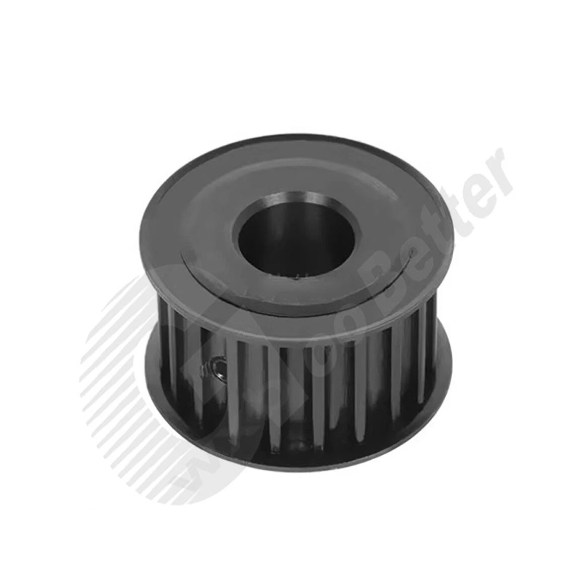 5M 15mm Timing Belt Smooth Tooth Drive Pulley 10T~28T Bore=5~25mm Black 45 Steel
