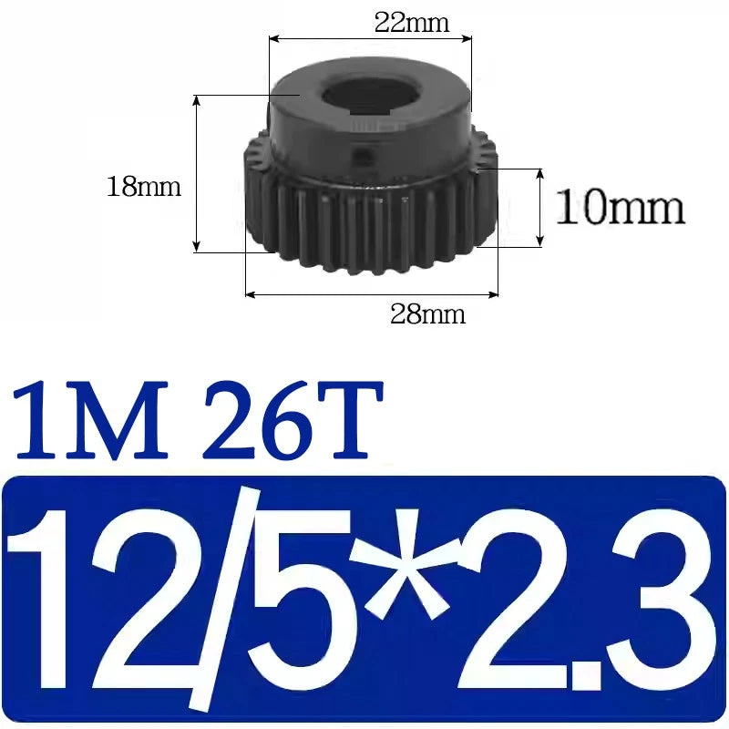 Spur Gears 1 Mod Transmission Gear With Step 45# Steel Pinion Motor Gear 10T~29T
