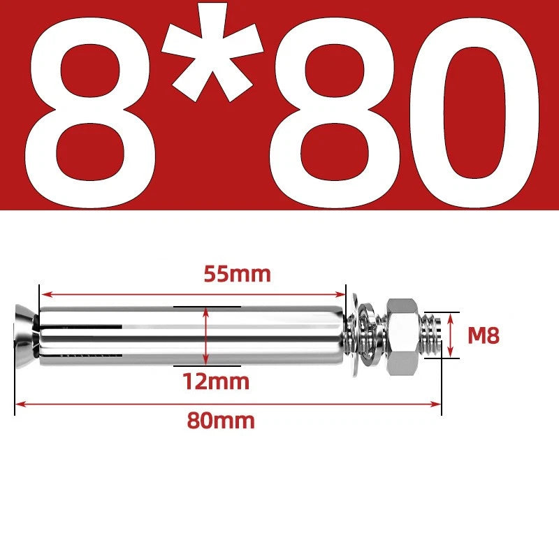 M6-M20 Stainless Steel Concrete Expansion Anchor Bolts – Extra Long
