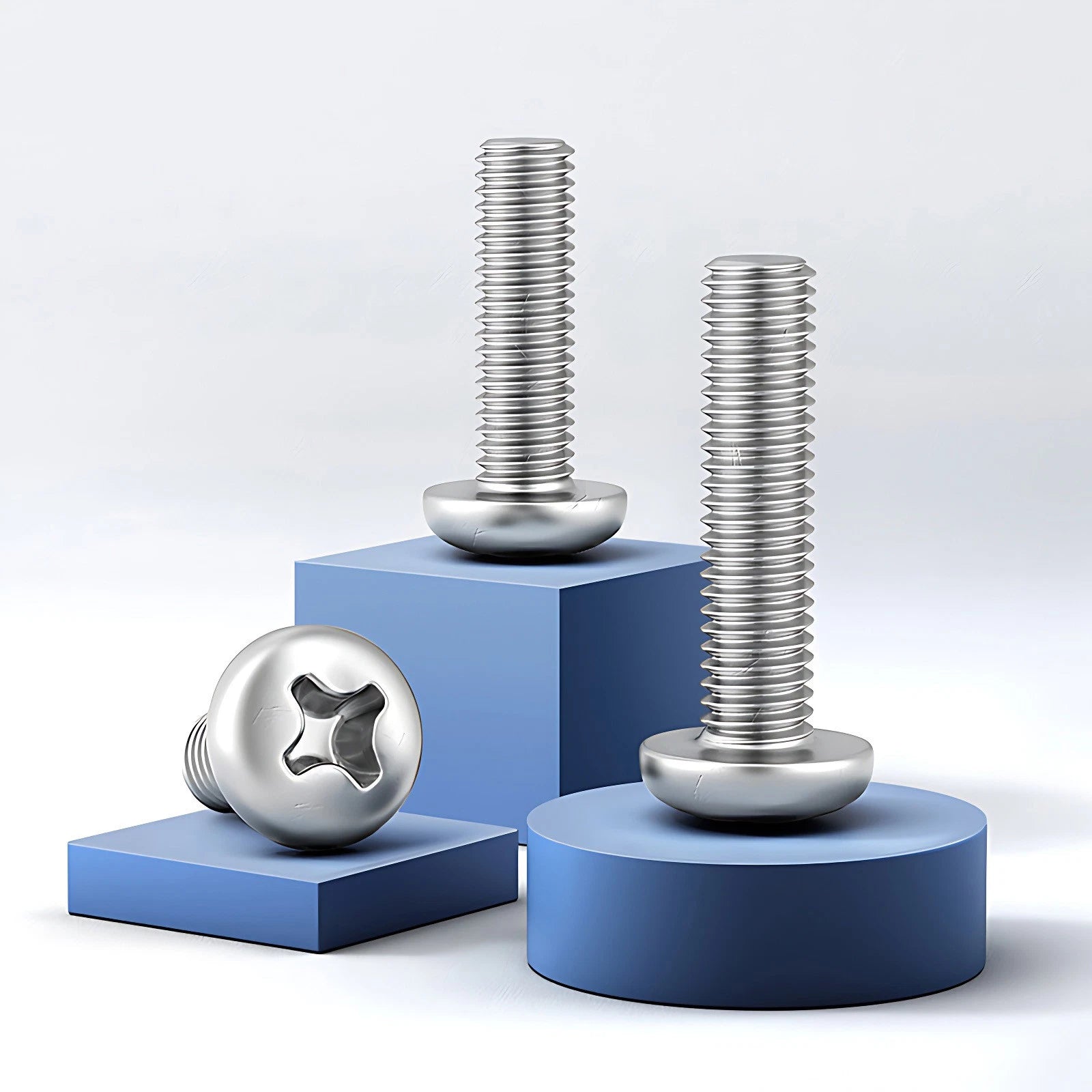 M2 M3 M4 M5 M6 M8 A4 Stainless Steel Phillips Pan Head Machine Screws – DIN 7985, Fully Threaded (4–80mm)