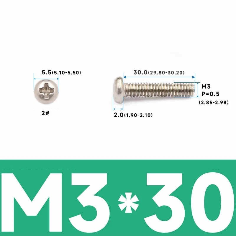Phillips Pan Head Machine Screws – Carbon Steel M1 to M4, Multiple Lengths & Finishes - HomeDIYer