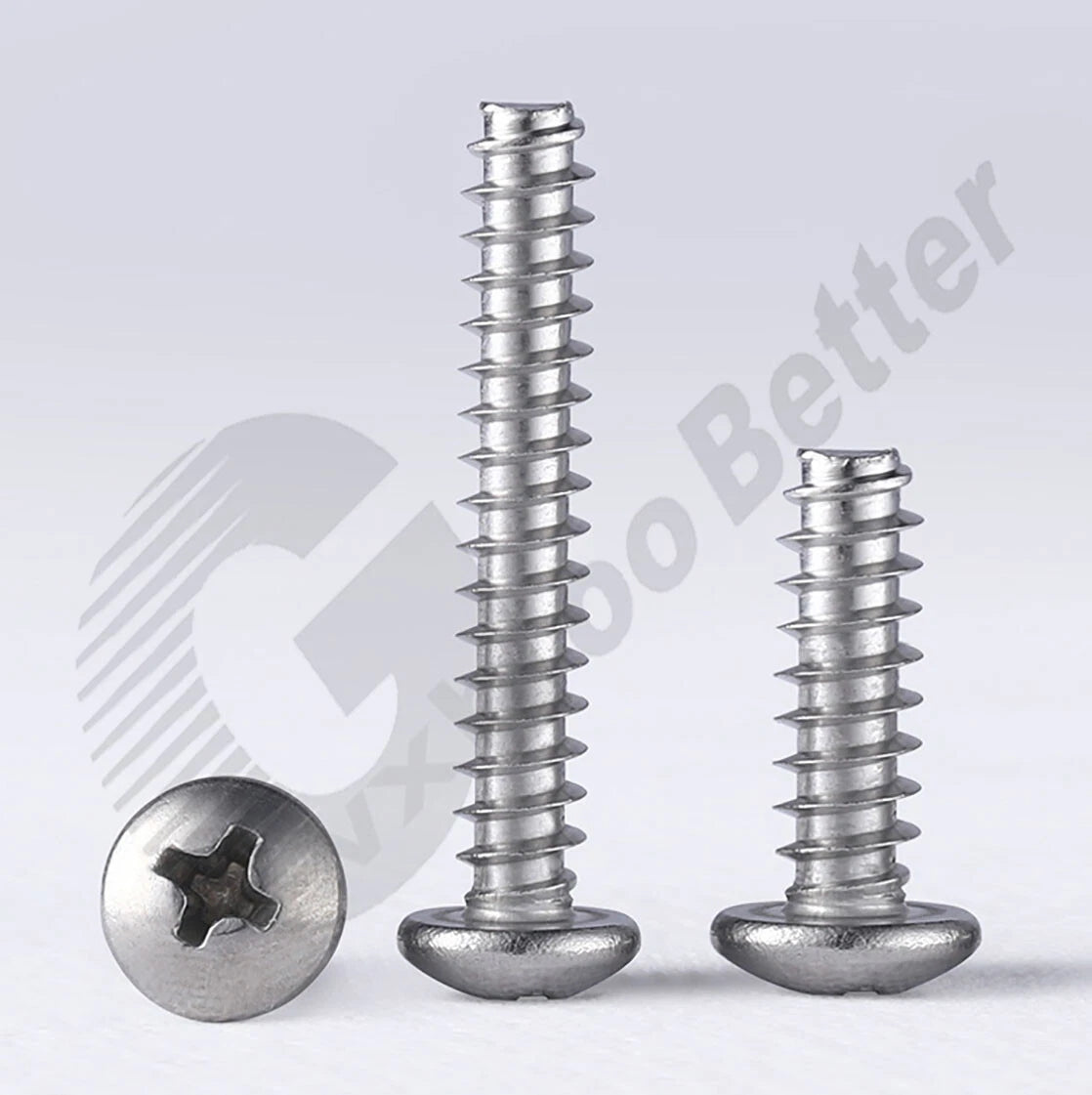 Pan Head Sheet Metal Screws Metric M1~M6 A2 Stainless Steel Sheet Metal Screws