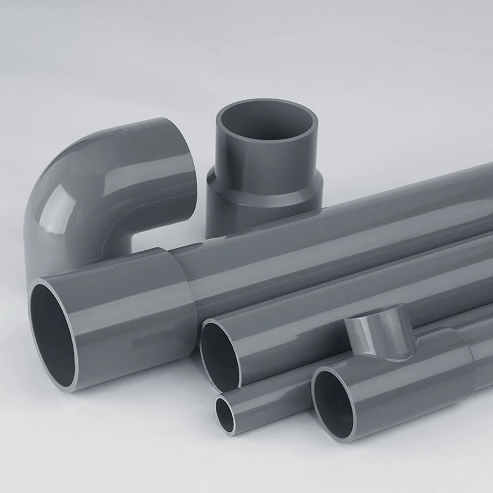 Grey PVC Round Tube Pipe – Solvent Weld | OD 20–110mm | 200mm & 500mm Lengths