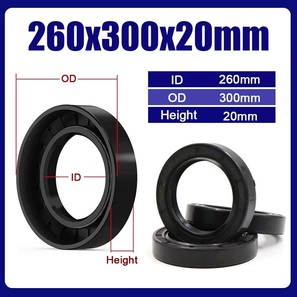 TC NBR Skeleton Oil Seal Rings Double Lip Sealing ID 50~400mm for Rotation Shaft