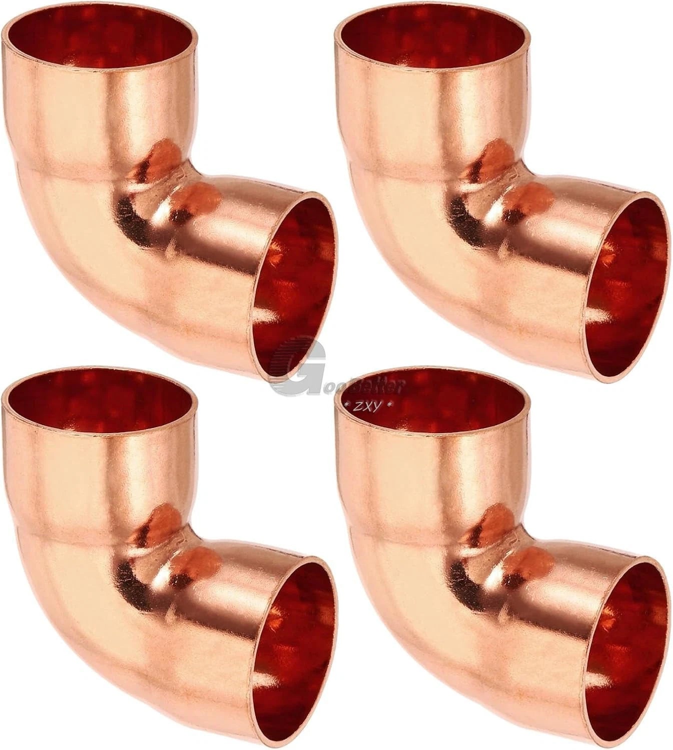 Pre-Soldered Copper 90° Elbow Fittings | Microbore & Standard Sizes 6.35–273mm
