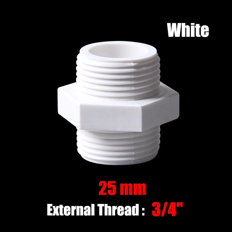 PVC Nipple Bsp Male Threaded Pressure Fittings Pipe Fitting Id 20mm~63mm White