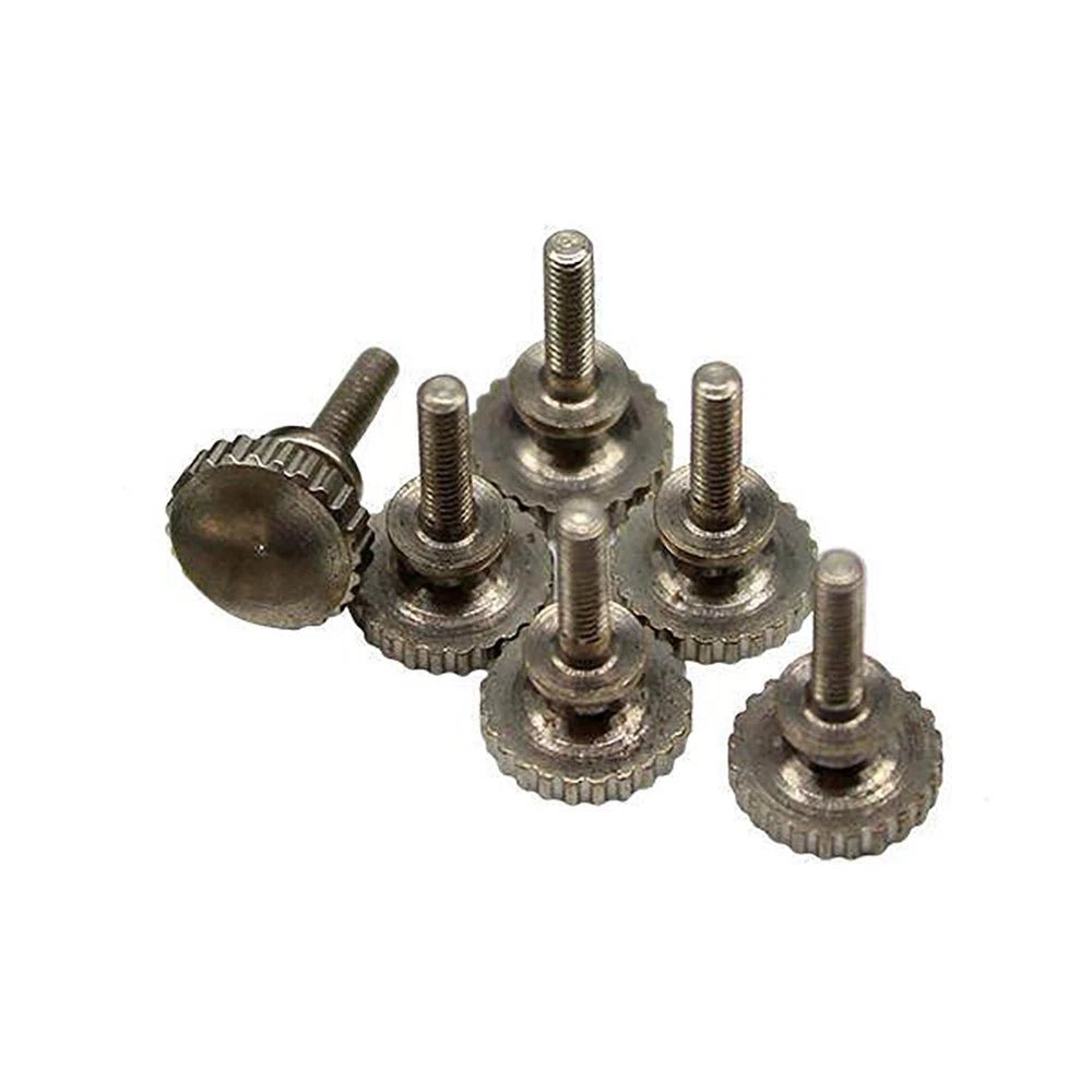M2 Step Knurled Thumb Screws – Nickel Plated Brass, Step Head Hand Grip Bolt (Tool‑less Fastener) - HomeDIYer