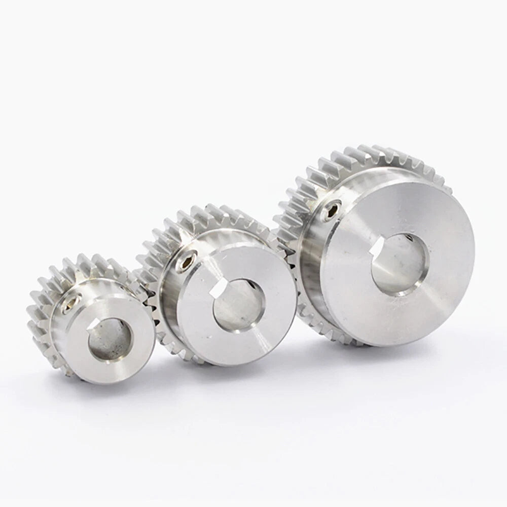 2 Module 12~30 Teeth, 8mm-25mm Bore Stainless Spur Gear, Drive Gearbox With Hub