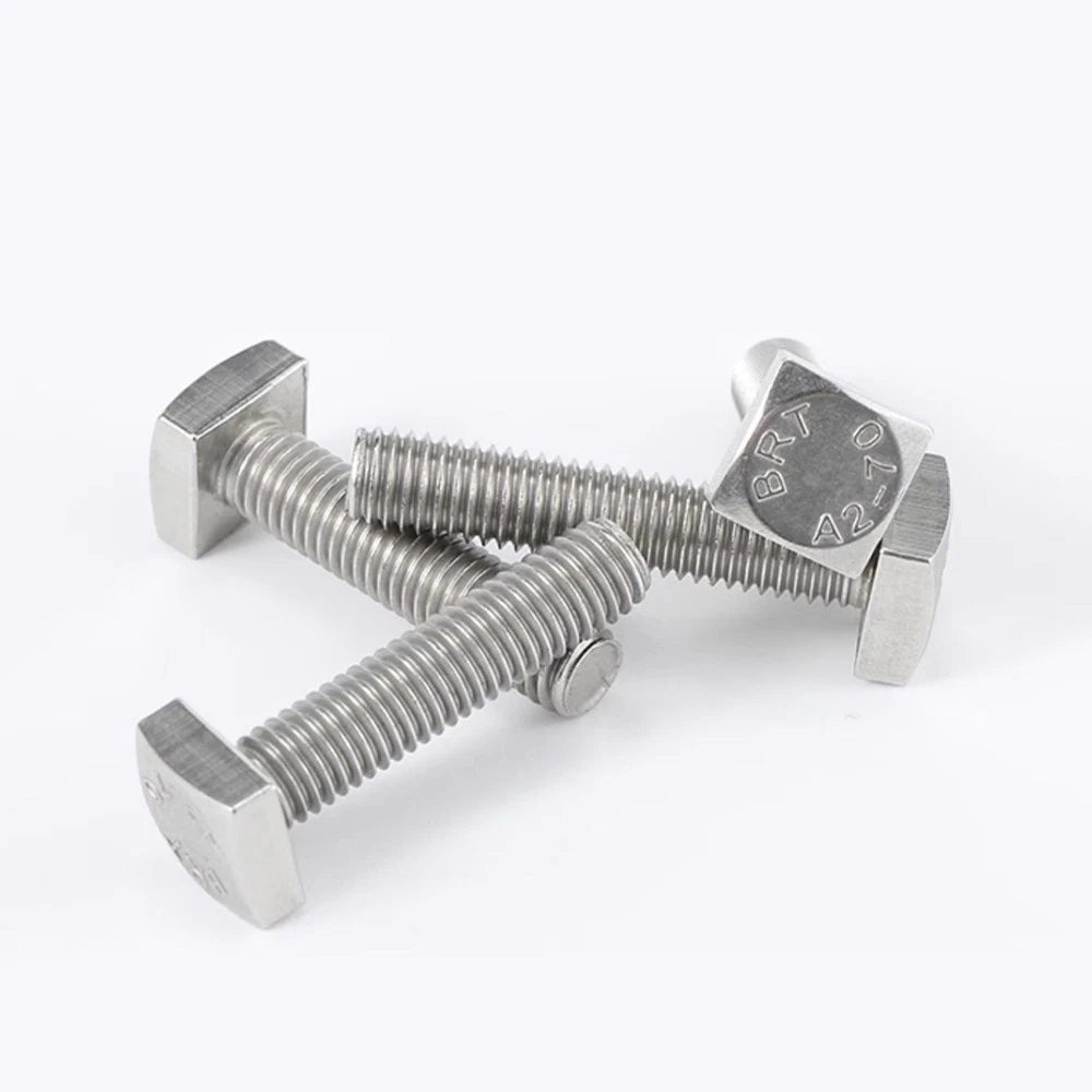 M4 M5 Small Head Square Bolt — 304 Stainless Steel, Multiple Lengths