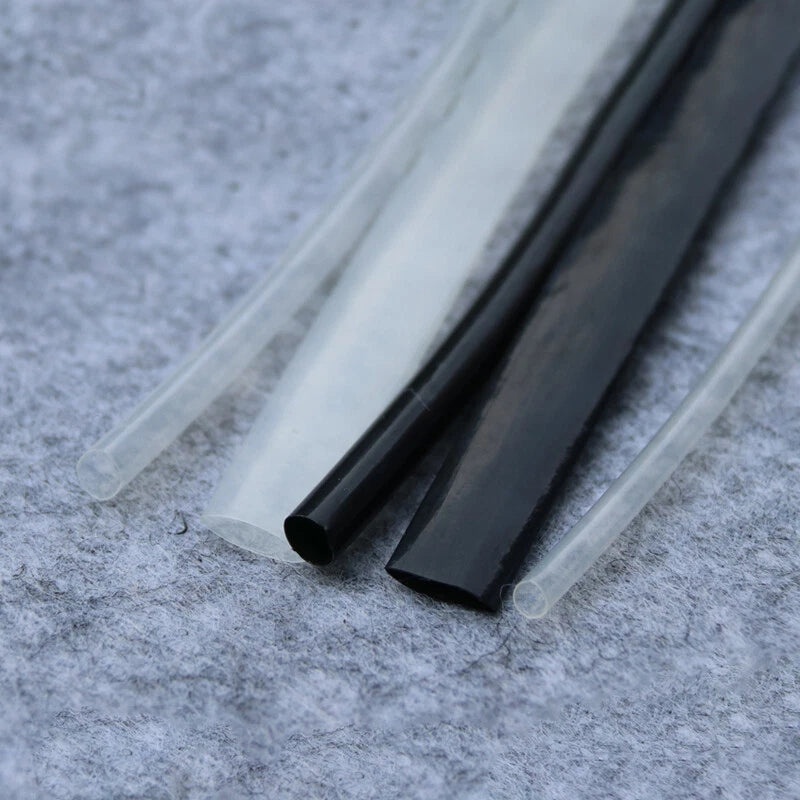 PVDF Heat Shrink Tubing 2:1 Ratio — φ0.8mm to φ25.4mm, 175°C Rated, Black & Transparent
