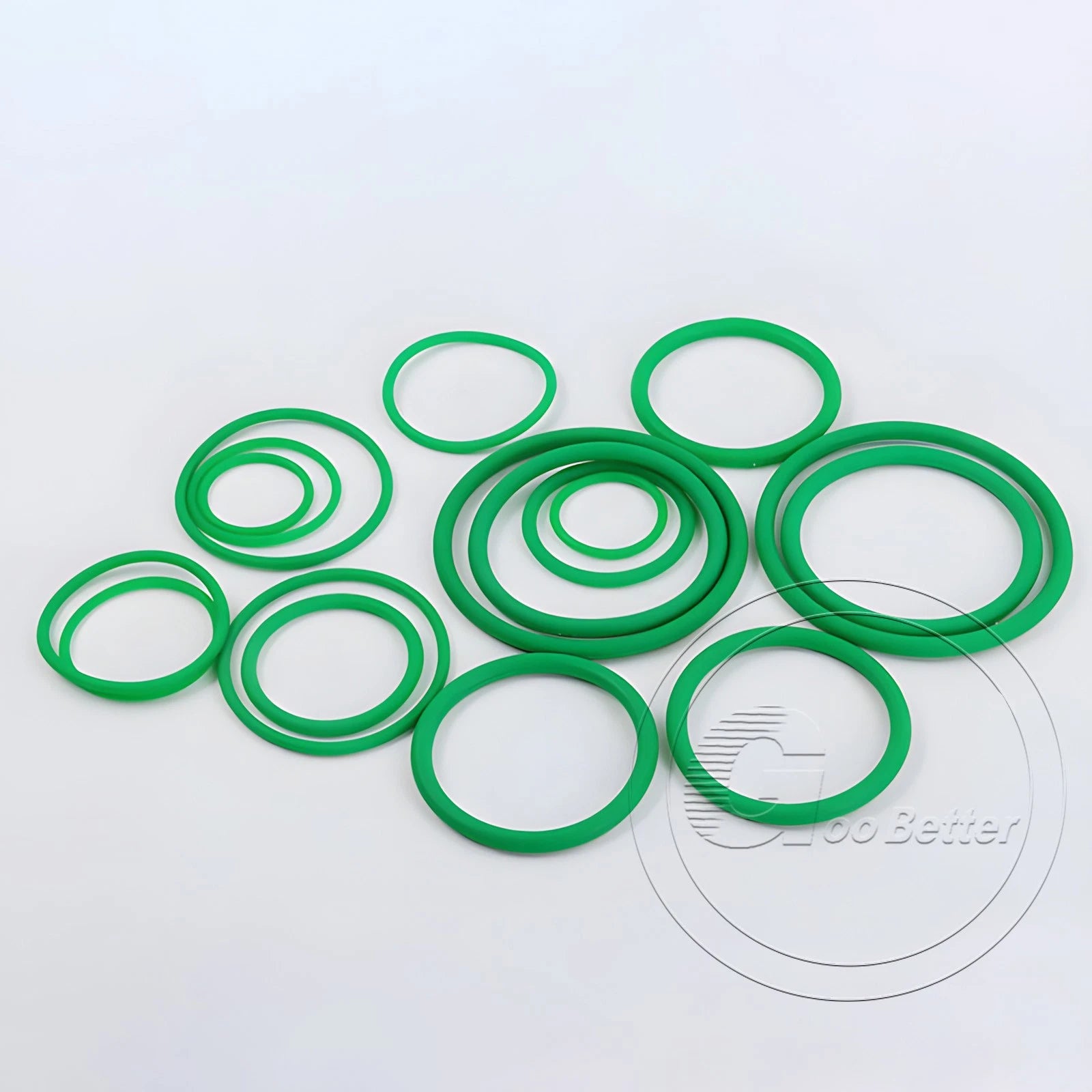 PU Round Belt Polyurethane Drive Belting — Green Solid Close Loop, 2–10mm Wire Diameter