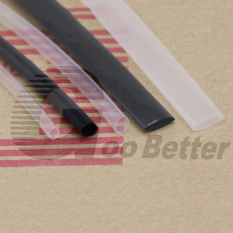 PVDF Heat Shrink Tubing — Ø0.8mm to Ø25.4mm | Black & Clear Electrical Sleeving - HomeDIYer